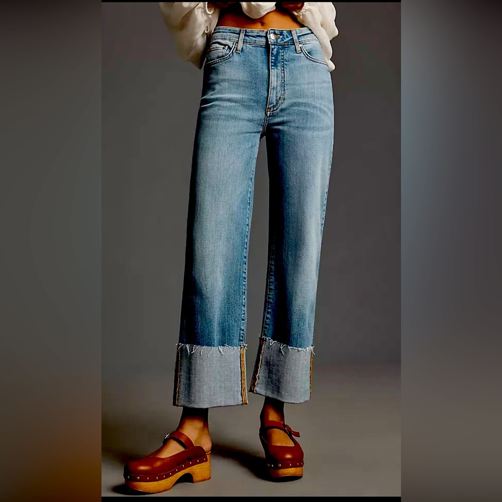 Pilcro Anthropologie The Scotie Cuffed High Rised Jeans 28